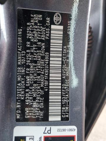 Photo 12 VIN: 4T1BF1FK9EU748909 - TOYOTA CAMRY L 