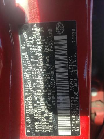 Photo 9 VIN: 4T1BF1FK9EU780047 - TOYOTA CAMRY L 