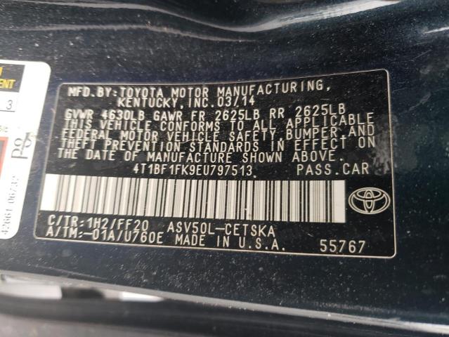 Photo 11 VIN: 4T1BF1FK9EU797513 - TOYOTA CAMRY L 