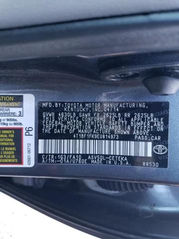 Photo 11 VIN: 4T1BF1FK9EU814973 - TOYOTA CAMRY L 