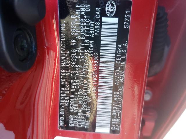 Photo 9 VIN: 4T1BF1FK9EU859802 - TOYOTA CAMRY L 