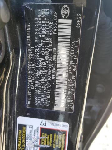 Photo 12 VIN: 4T1BF1FK9EU868838 - TOYOTA CAMRY 