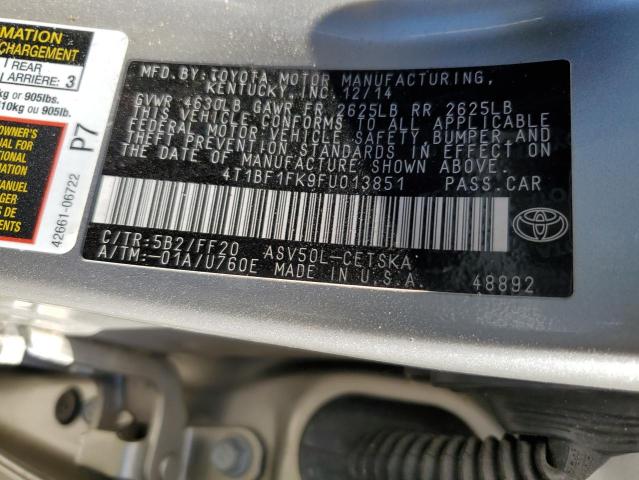 Photo 11 VIN: 4T1BF1FK9FU013851 - TOYOTA CAMRY 