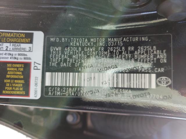 Photo 9 VIN: 4T1BF1FK9FU044565 - TOYOTA CAMRY LE 