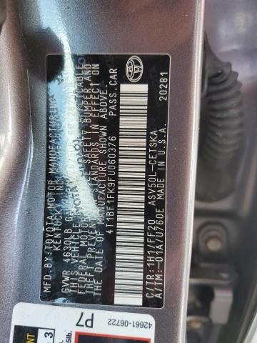 Photo 12 VIN: 4T1BF1FK9FU060376 - TOYOTA CAMRY LE 