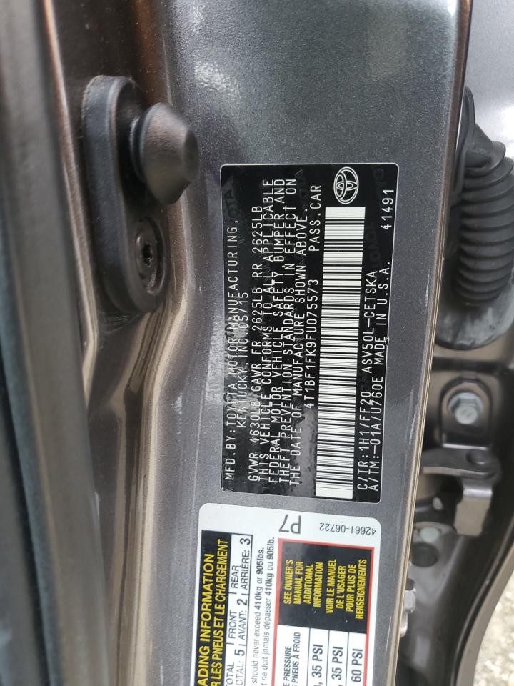 Photo 11 VIN: 4T1BF1FK9FU075573 - TOYOTA CAMRY 