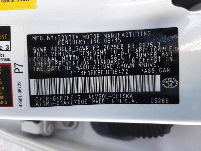 Photo 9 VIN: 4T1BF1FK9FU085472 - TOYOTA CAMRY LE 