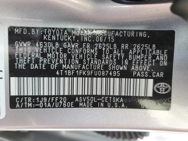 Photo 11 VIN: 4T1BF1FK9FU087495 - TOYOTA CAMRY LE 