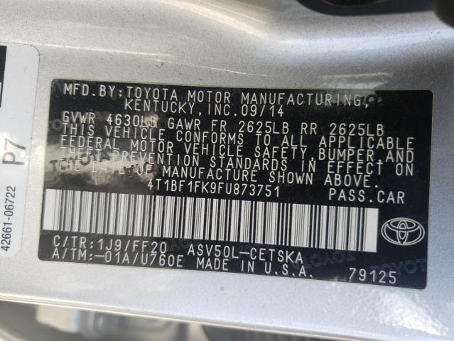 Photo 9 VIN: 4T1BF1FK9FU873751 - TOYOTA CAMRY LE 