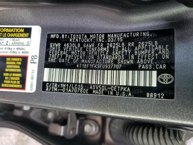 Photo 9 VIN: 4T1BF1FK9FU937707 - TOYOTA CAMRY LE 