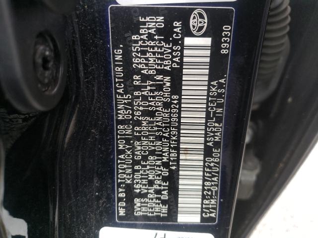 Photo 9 VIN: 4T1BF1FK9FU969248 - TOYOTA CAMRY LE 