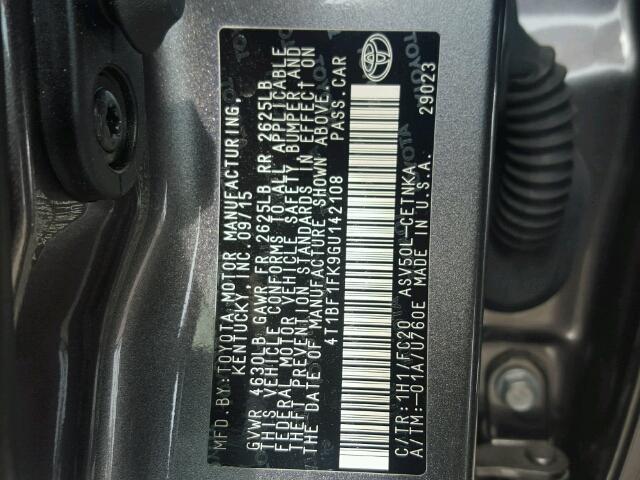 Photo 9 VIN: 4T1BF1FK9GU142108 - TOYOTA CAMRY 