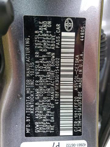 Photo 12 VIN: 4T1BF1FK9GU154002 - TOYOTA CAMRY LE 