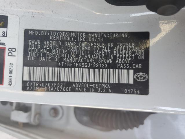 Photo 12 VIN: 4T1BF1FK9GU189123 - TOYOTA CAMRY 