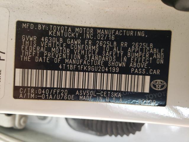 Photo 11 VIN: 4T1BF1FK9GU204199 - TOYOTA CAMRY 