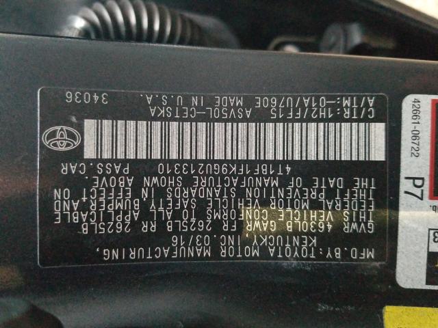 Photo 9 VIN: 4T1BF1FK9GU213310 - TOYOTA CAMRY LE 