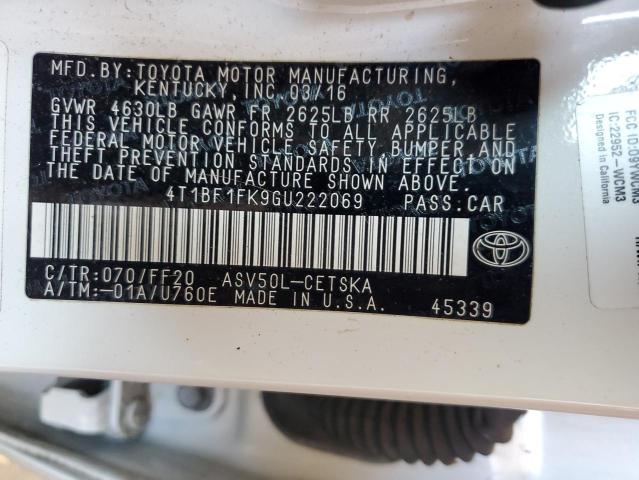 Photo 11 VIN: 4T1BF1FK9GU222069 - TOYOTA CAMRY 