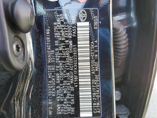 Photo 11 VIN: 4T1BF1FK9GU228051 - TOYOTA CAMRY LE 