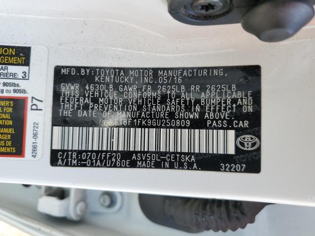 Photo 12 VIN: 4T1BF1FK9GU250809 - TOYOTA CAMRY LE 