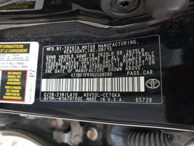 Photo 12 VIN: 4T1BF1FK9GU509590 - TOYOTA CAMRY LE 