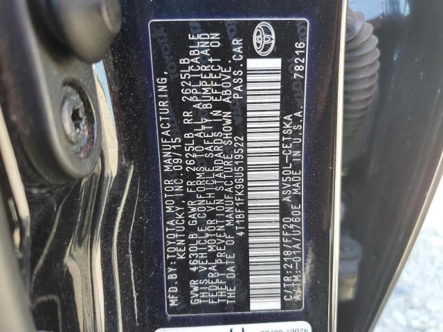 Photo 11 VIN: 4T1BF1FK9GU519522 - TOYOTA CAMRY LE 