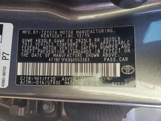 Photo 11 VIN: 4T1BF1FK9GU553363 - TOYOTA CAMRY 