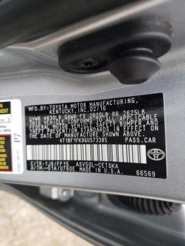 Photo 9 VIN: 4T1BF1FK9GU573385 - TOYOTA CAMRY LE 