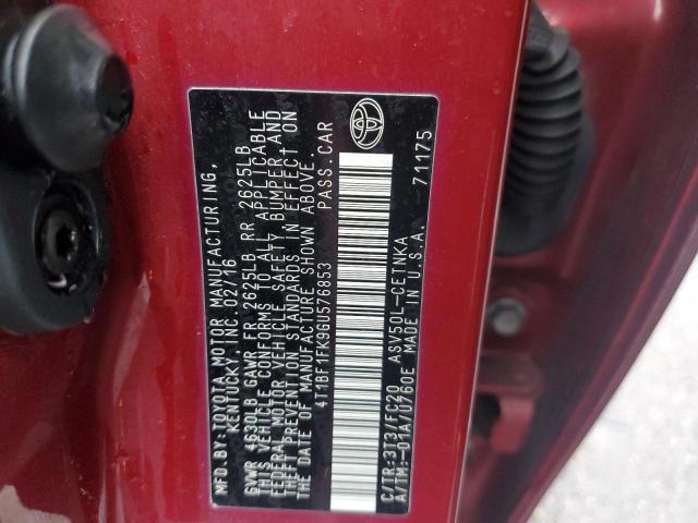 Photo 12 VIN: 4T1BF1FK9GU576853 - TOYOTA CAMRY 