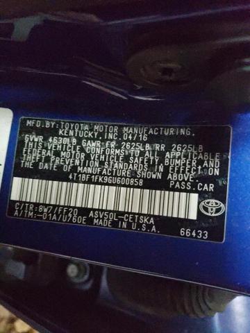 Photo 9 VIN: 4T1BF1FK9GU600858 - TOYOTA CAMRY LE 