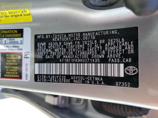 Photo 12 VIN: 4T1BF1FK9HU271435 - TOYOTA CAMRY LE 