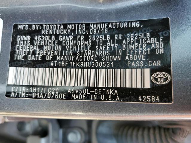 Photo 9 VIN: 4T1BF1FK9HU300531 - TOYOTA CAMRY LE 