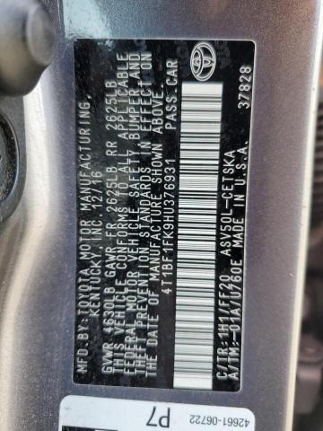 Photo 12 VIN: 4T1BF1FK9HU376931 - TOYOTA CAMRY LE 