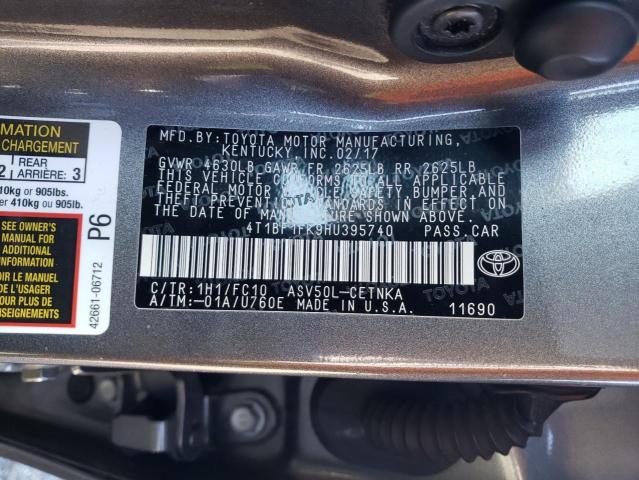 Photo 9 VIN: 4T1BF1FK9HU395740 - TOYOTA CAMRY LE 