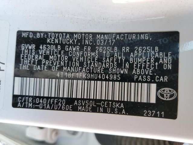 Photo 12 VIN: 4T1BF1FK9HU404985 - TOYOTA CAMRY LE 