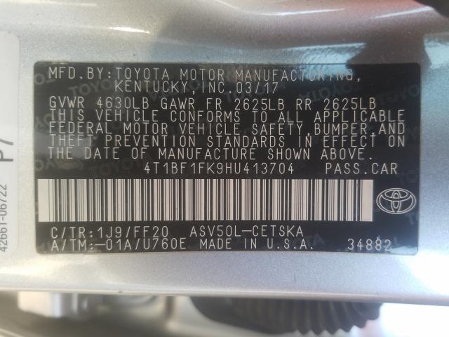 Photo 9 VIN: 4T1BF1FK9HU413704 - TOYOTA CAMRY LE 