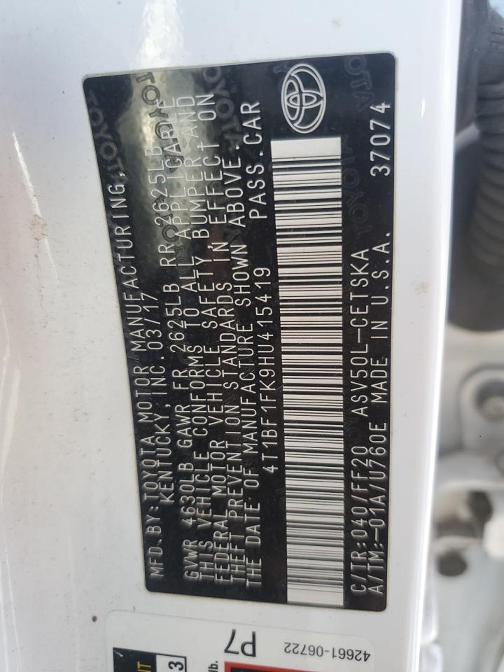 Photo 11 VIN: 4T1BF1FK9HU415419 - TOYOTA CAMRY 