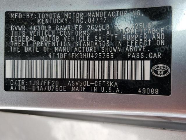 Photo 11 VIN: 4T1BF1FK9HU425268 - TOYOTA CAMRY LE 