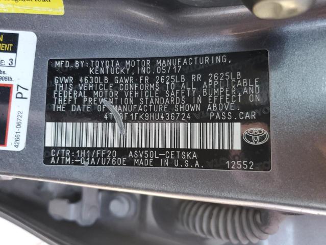 Photo 12 VIN: 4T1BF1FK9HU436724 - TOYOTA CAMRY 