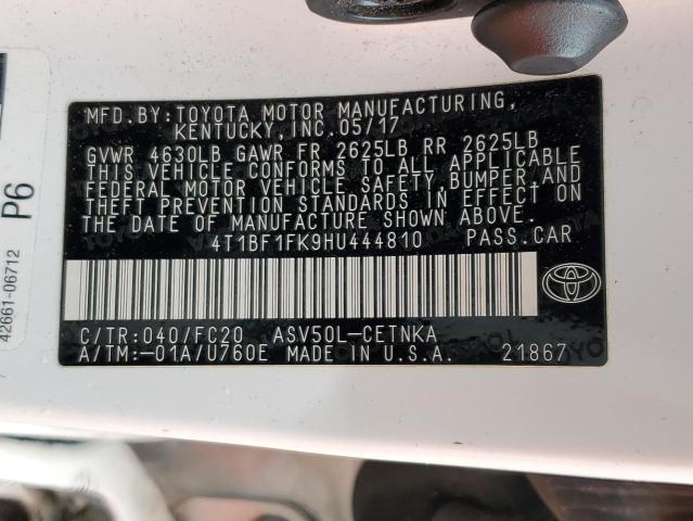 Photo 11 VIN: 4T1BF1FK9HU444810 - TOYOTA CAMRY LE 