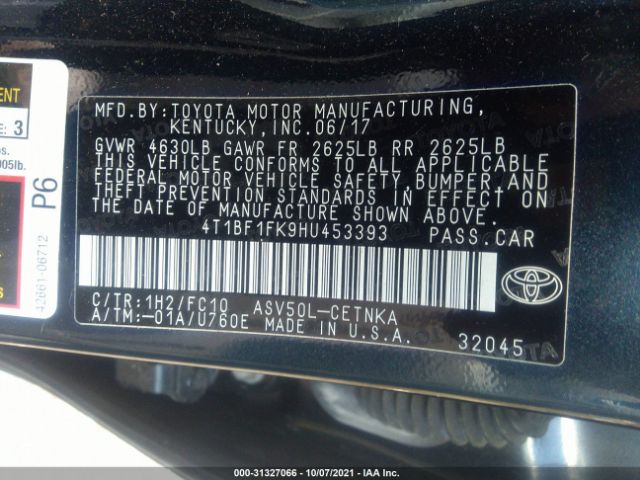 Photo 8 VIN: 4T1BF1FK9HU453393 - TOYOTA CAMRY 