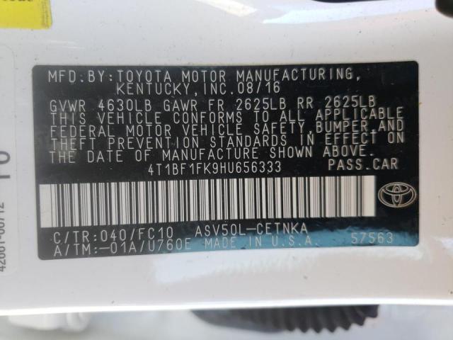 Photo 9 VIN: 4T1BF1FK9HU656333 - TOYOTA CAMRY LE 