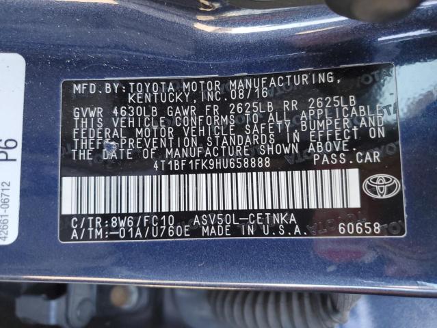 Photo 11 VIN: 4T1BF1FK9HU658888 - TOYOTA CAMRY 