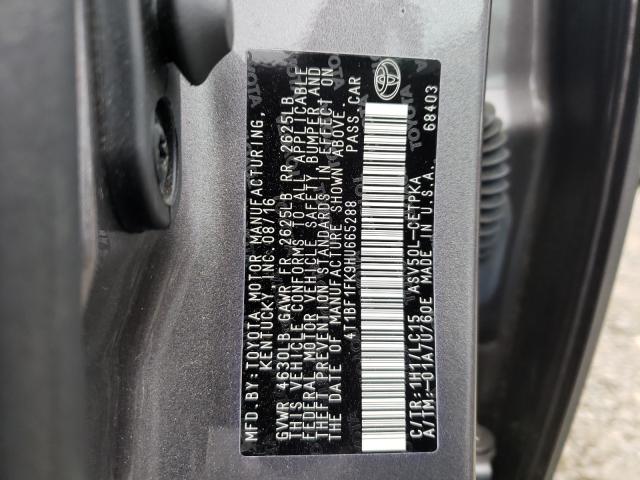 Photo 9 VIN: 4T1BF1FK9HU665288 - TOYOTA CAMRY LE 