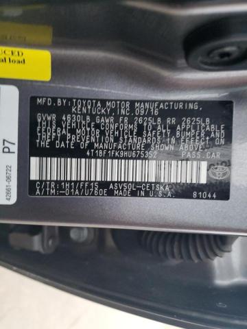 Photo 11 VIN: 4T1BF1FK9HU675352 - TOYOTA CAMRY LE 