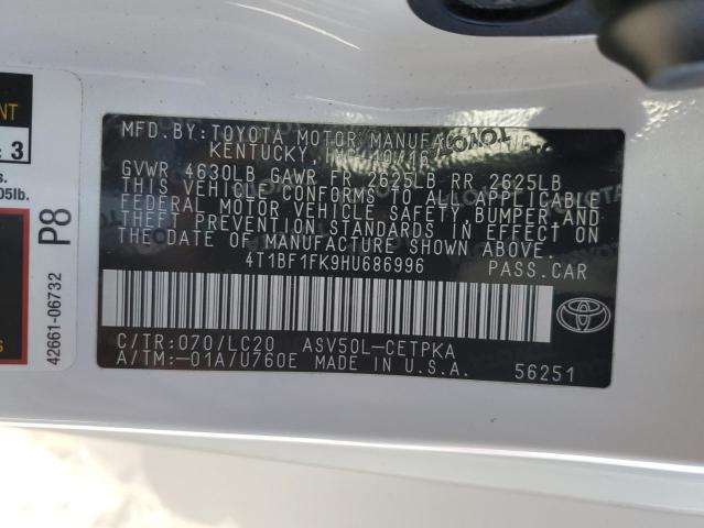 Photo 11 VIN: 4T1BF1FK9HU686996 - TOYOTA CAMRY LE 