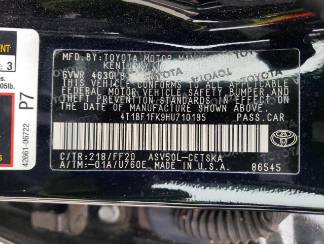 Photo 11 VIN: 4T1BF1FK9HU710195 - TOYOTA CAMRY LE 