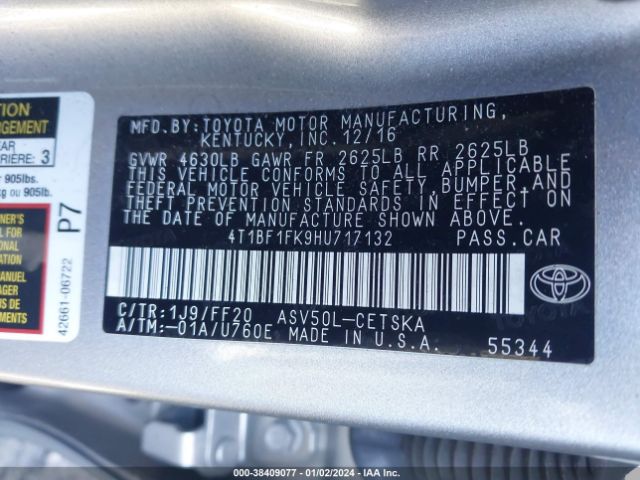 Photo 8 VIN: 4T1BF1FK9HU717132 - TOYOTA CAMRY 