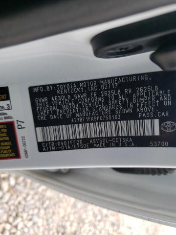 Photo 9 VIN: 4T1BF1FK9HU750163 - TOYOTA CAMRY LE 