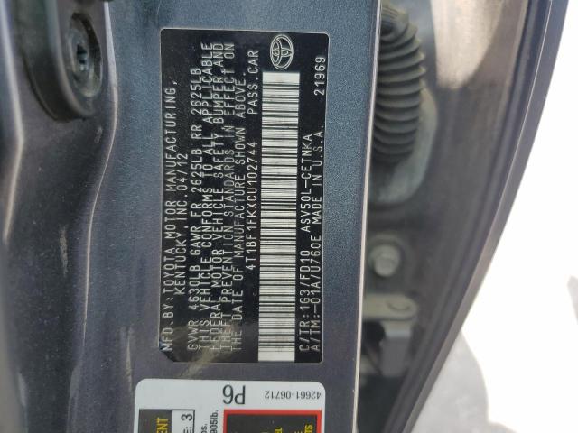 Photo 11 VIN: 4T1BF1FKXCU102744 - TOYOTA CAMRY 