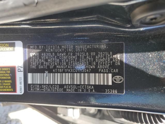 Photo 11 VIN: 4T1BF1FKXCU113047 - TOYOTA CAMRY BASE 